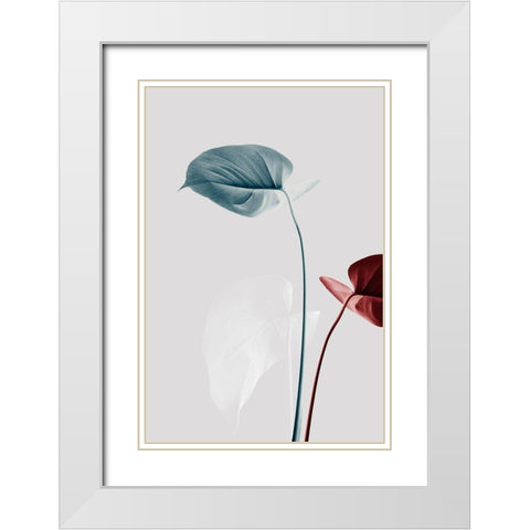Monstera Creative 23 White Modern Wood Framed Art Print with Double Matting by Artographie Studio