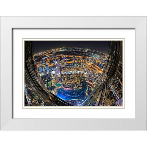 Looking down White Modern Wood Framed Art Print with Double Matting by Metro, Greg