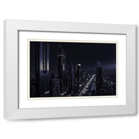 Dark White Modern Wood Framed Art Print with Double Matting by Agazzi, Andreas