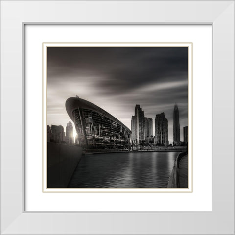 Dubai Opera-Dubai-UAE White Modern Wood Framed Art Print with Double Matting by Kazzaz, mohamed