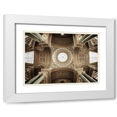 Versailles III White Modern Wood Framed Art Print with Double Matting by el Gamal, Nanouk