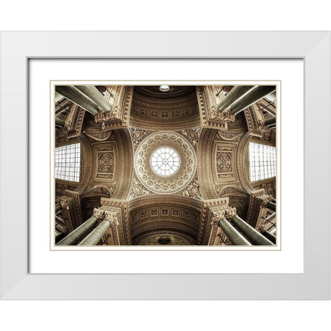 Versailles III White Modern Wood Framed Art Print with Double Matting by el Gamal, Nanouk