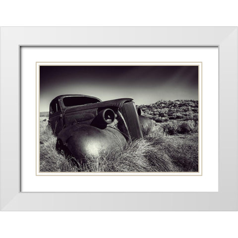 Disposed White Modern Wood Framed Art Print with Double Matting by Kreiten, Mike