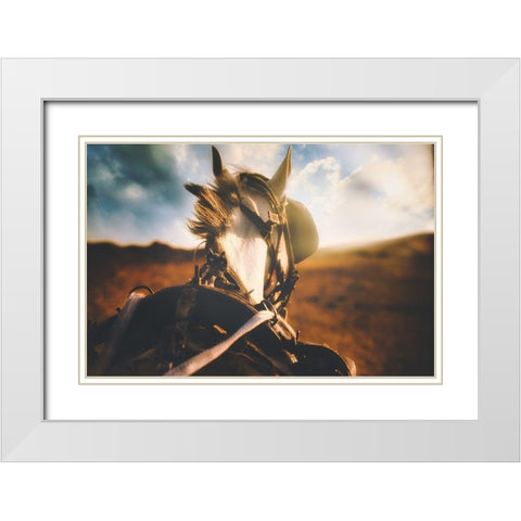 In the horizon White Modern Wood Framed Art Print with Double Matting by Basiouny, Mohamed