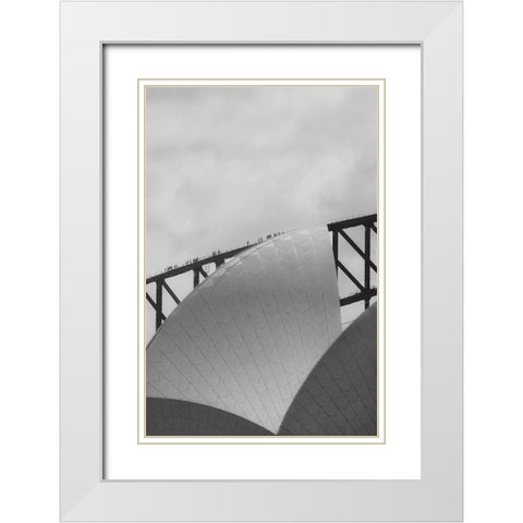 Hoist the Sails White Modern Wood Framed Art Print with Double Matting by ByeEye