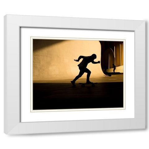 Sevilla 5 White Modern Wood Framed Art Print with Double Matting by Carrion, Blas