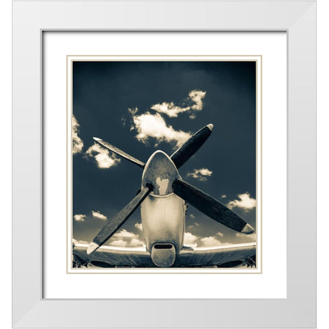 Missing the sky White Modern Wood Framed Art Print with Double Matting by Haras, Lari