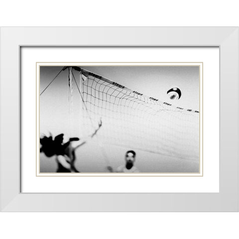 Set Point White Modern Wood Framed Art Print with Double Matting by Correia, Rui