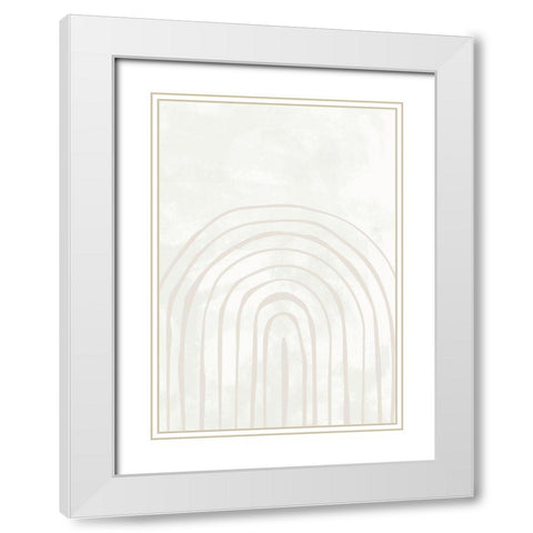 Arch One Way Close 004 White Modern Wood Framed Art Print with Double Matting by Artographie Studio
