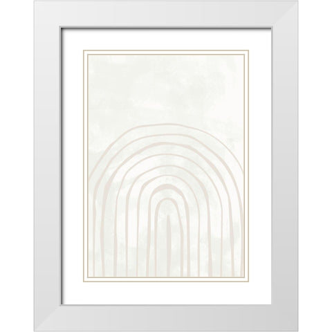 Arch One Way Close 004 White Modern Wood Framed Art Print with Double Matting by Artographie Studio