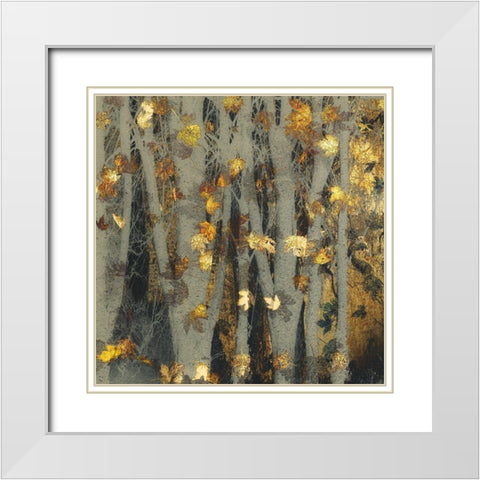 Gold leaf White Modern Wood Framed Art Print with Double Matting by Talen, Nel