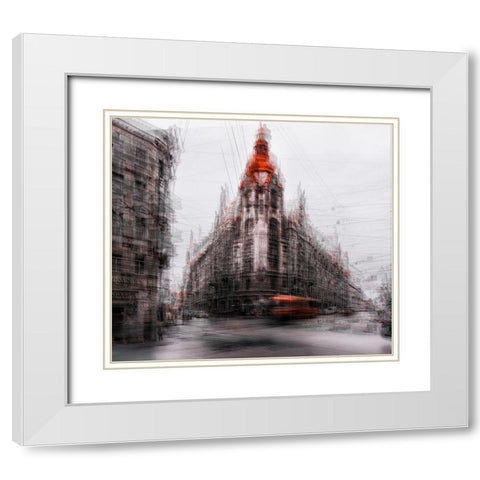 Red Tip White Modern Wood Framed Art Print with Double Matting by Chiriaco, Carmine