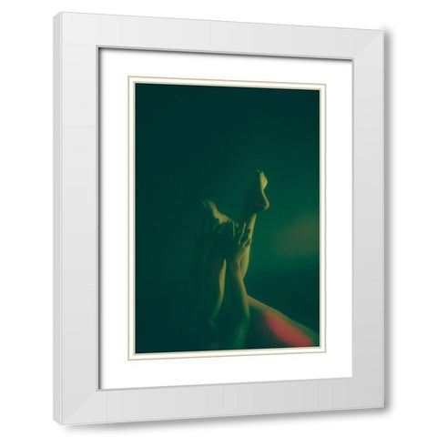 Limbs White Modern Wood Framed Art Print with Double Matting by Yuimei