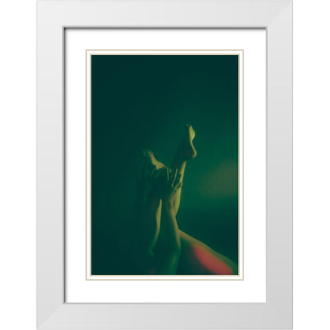 Limbs White Modern Wood Framed Art Print with Double Matting by Yuimei