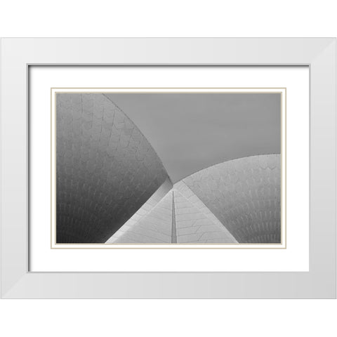 Sydney Icon White Modern Wood Framed Art Print with Double Matting by Krajnc, Matej