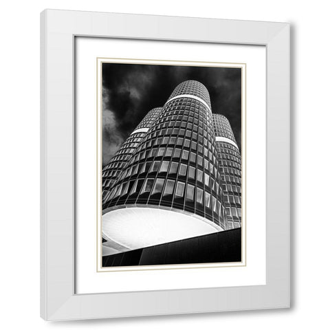 The Headquarter White Modern Wood Framed Art Print with Double Matting by Dauer, Andy