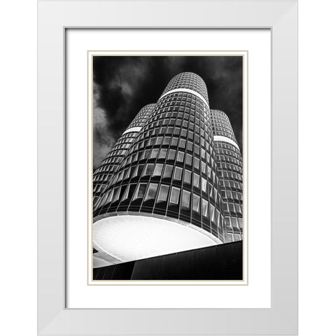 The Headquarter White Modern Wood Framed Art Print with Double Matting by Dauer, Andy