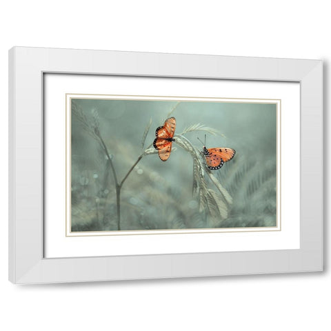 With You White Modern Wood Framed Art Print with Double Matting by Pamungkas, Edy