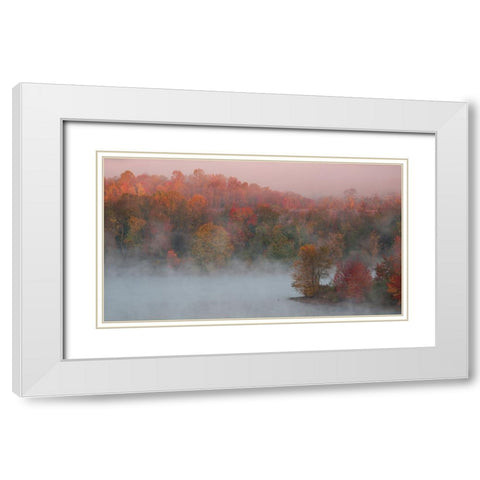 Fall Impression #3 White Modern Wood Framed Art Print with Double Matting by Austin
