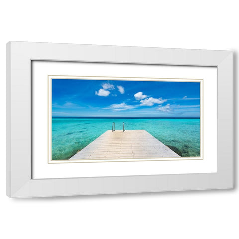 Caribbean Dream White Modern Wood Framed Art Print with Double Matting by Leske, Mike
