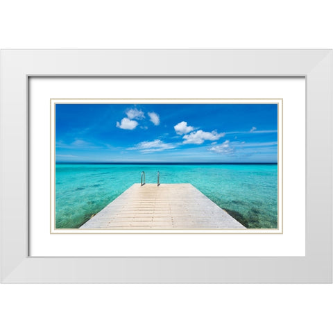 Caribbean Dream White Modern Wood Framed Art Print with Double Matting by Leske, Mike