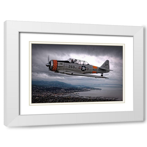 Over Under White Modern Wood Framed Art Print with Double Matting by T., Thomas