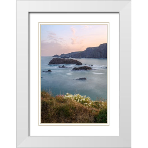 Spring blossom White Modern Wood Framed Art Print with Double Matting by Garcia Gomez, Elena