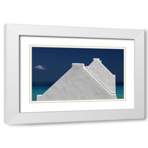 Old Slave Huts White Modern Wood Framed Art Print with Double Matting by Hawerkamp, Hans-Wolfgang