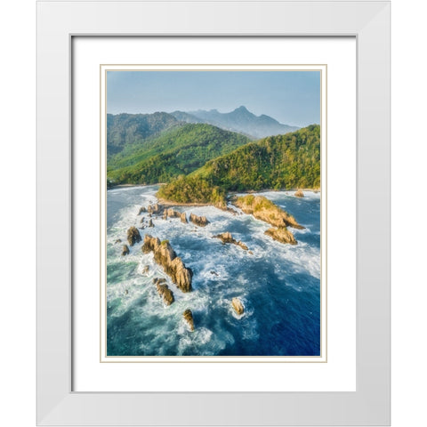 Kelumbayan Beach-Lampung Indonesia White Modern Wood Framed Art Print with Double Matting by Herliyanto, Gatot