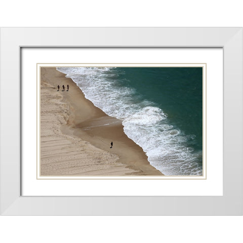 Follow me White Modern Wood Framed Art Print with Double Matting by Daniel, Isabel