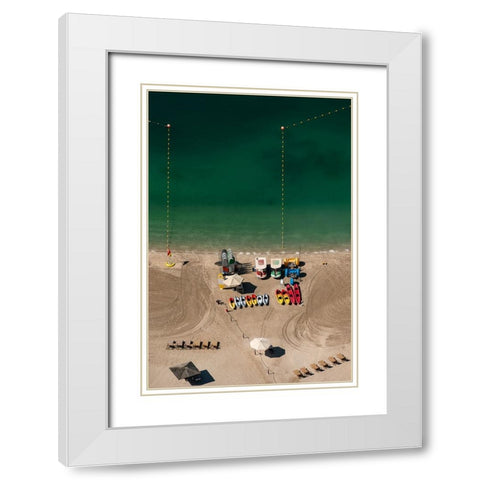 On the beach White Modern Wood Framed Art Print with Double Matting by Kravanja, Jure