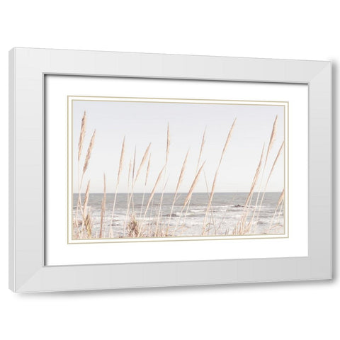 Beach Vass 002 White Modern Wood Framed Art Print with Double Matting by Artographie Studio