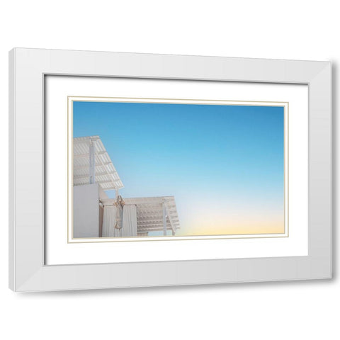 Sunshades White Modern Wood Framed Art Print with Double Matting by Wride, Linda