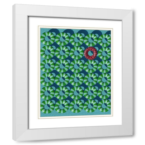 Stand out in the crowd White Modern Wood Framed Art Print with Double Matting by Cederberg, Marcus