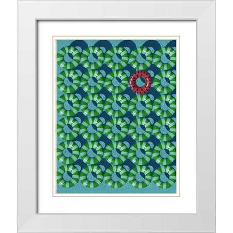 Stand out in the crowd White Modern Wood Framed Art Print with Double Matting by Cederberg, Marcus