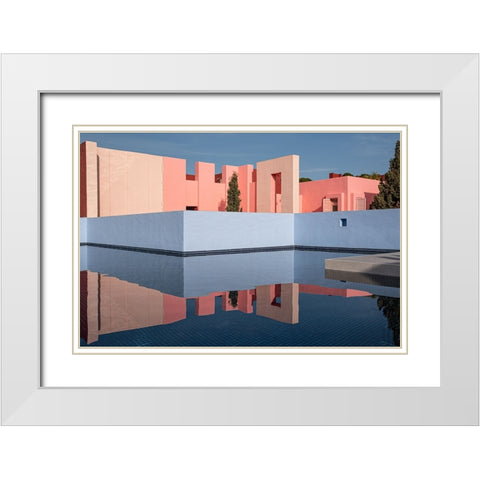 Muralla Roja #26 White Modern Wood Framed Art Print with Double Matting by Wride, Linda