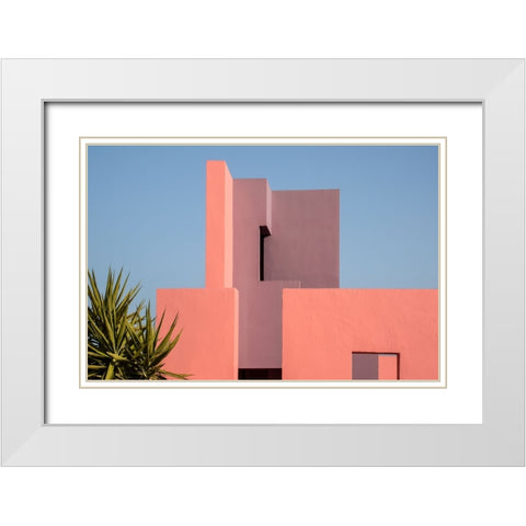 Muralla Roja #49 White Modern Wood Framed Art Print with Double Matting by Wride, Linda