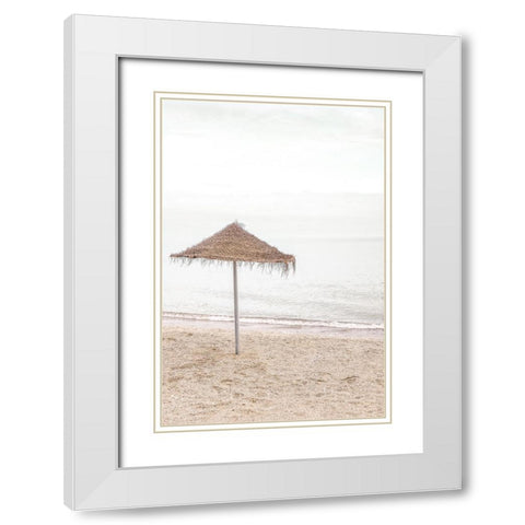 Solaris 06 White Modern Wood Framed Art Print with Double Matting by Artographie Studio