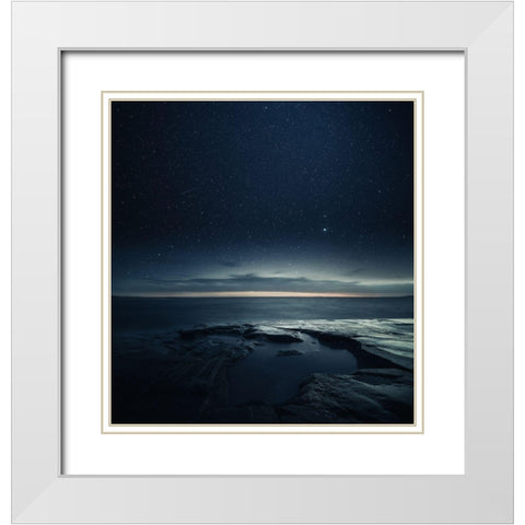 Untitled White Modern Wood Framed Art Print with Double Matting by Suutari, Mika