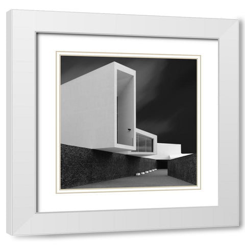 WHITE WALLS White Modern Wood Framed Art Print with Double Matting by Azevedo, Olavo