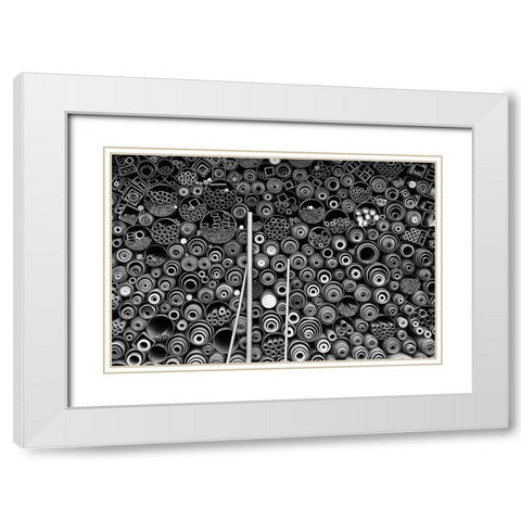 3 more pipes White Modern Wood Framed Art Print with Double Matting by Hee Han, Dong