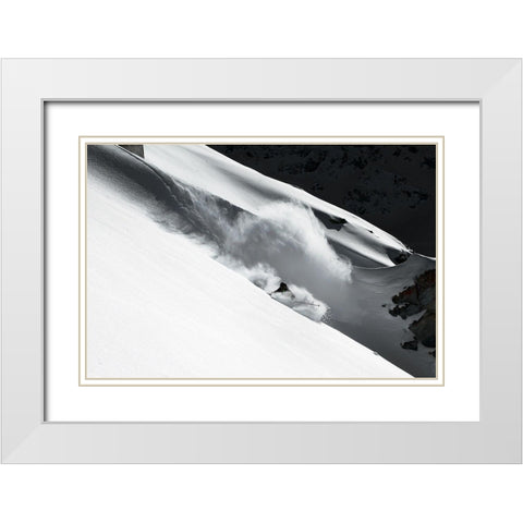 Cloud of Snow White Modern Wood Framed Art Print with Double Matting by Sanne, Jakob
