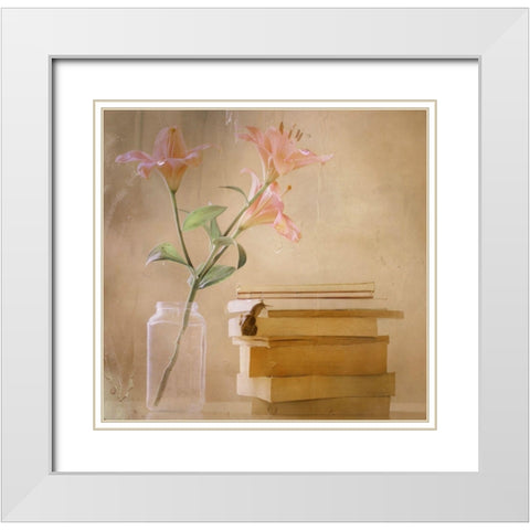 Slowly but Surely White Modern Wood Framed Art Print with Double Matting by Devos, Delphine