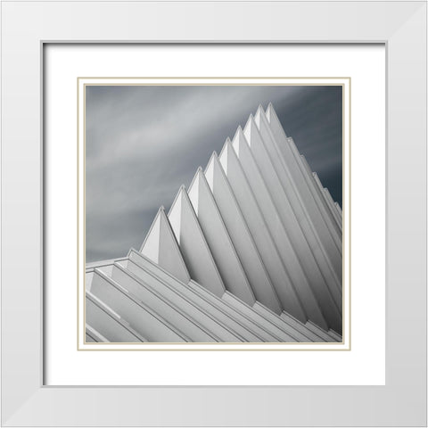 AgtamA White Modern Wood Framed Art Print with Double Matting by Claes, Gilbert