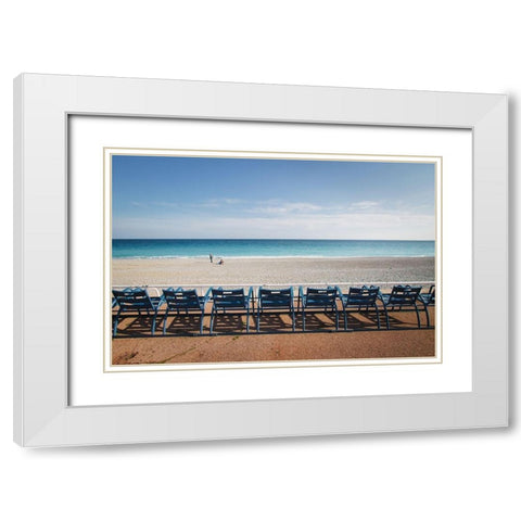 Sea breeze White Modern Wood Framed Art Print with Double Matting by Palazon, Paco