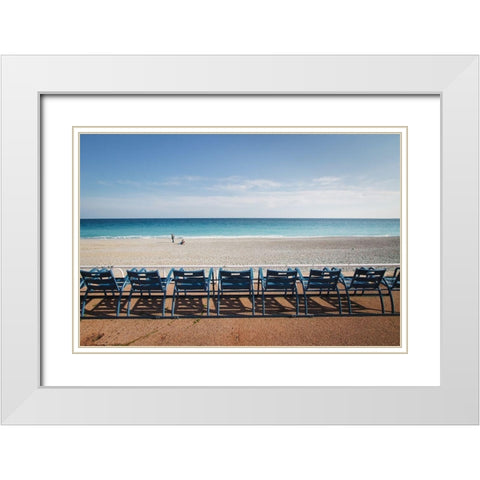 Sea breeze White Modern Wood Framed Art Print with Double Matting by Palazon, Paco