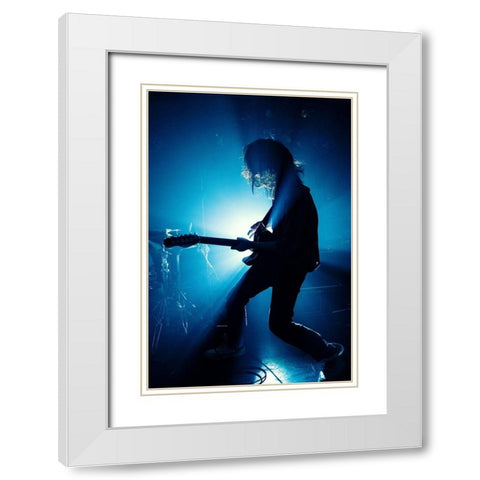Blue ray White Modern Wood Framed Art Print with Double Matting by Nakamatsu, Kenji