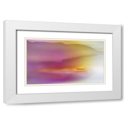 Watercolor seascape White Modern Wood Framed Art Print with Double Matting by Westum, Heidi