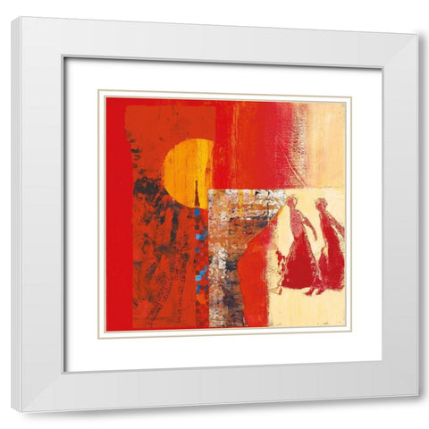 Figurativ I White Modern Wood Framed Art Print with Double Matting by van Ginkel, Marjolijn