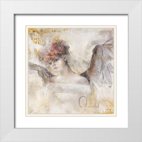 Blumenengel White Modern Wood Framed Art Print with Double Matting by Amrhein, Elvira